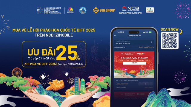 Tận hưởng Lễ hội pháo hoa Đà Nẵng trọn vẹn cùng NCB iziMobile và NCB Visa
- Ảnh 1. Tận hưởng Lễ hội pháo hoa Đà Nẵng trọn vẹn cùng NCB iziMobile và NCB Visa
- Ảnh 1.