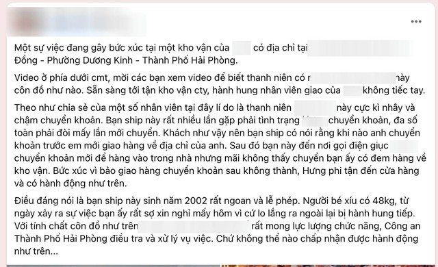 Vụ nam shipper bị hành hung "không tiếc tay" tại Hải Phòng: Nhiều người quen lên tiếng bênh vực- Ảnh 1.