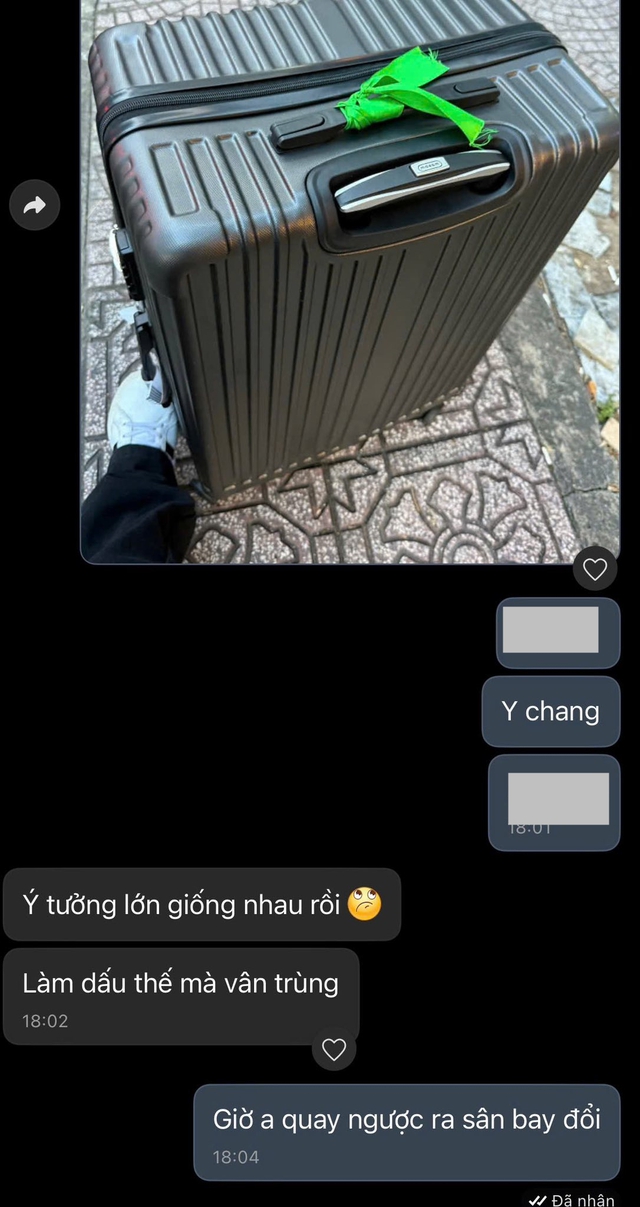 Số phận bất ngờ của 2 chiếc vali buộc dây màu xanh ở sân bay: Phim ngôn tình chính thức được giải oan!- Ảnh 1.