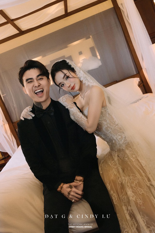 Đạt G và Cindy Lư tung trọn ảnh cưới trước giờ G: Dâu rể đẹp đôi nhưng thái độ 2 "thế lực nhí" mới hot!- Ảnh 1.