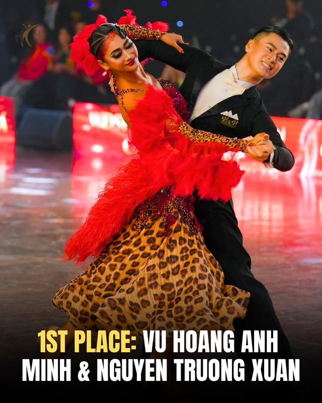 Hoa khôi Hà thành Trường Xuân cùng Anh Minh giành hat-trick HCV Đông Nam Á, lập kỳ tích cho dancesport Việt Nam- Ảnh 1.