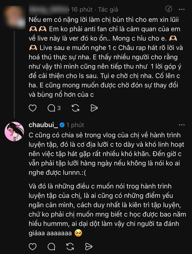 Bị chê “hát dở kinh khủng”, Châu Bùi có động thái khiến dân mạng câm nín- Ảnh 4.