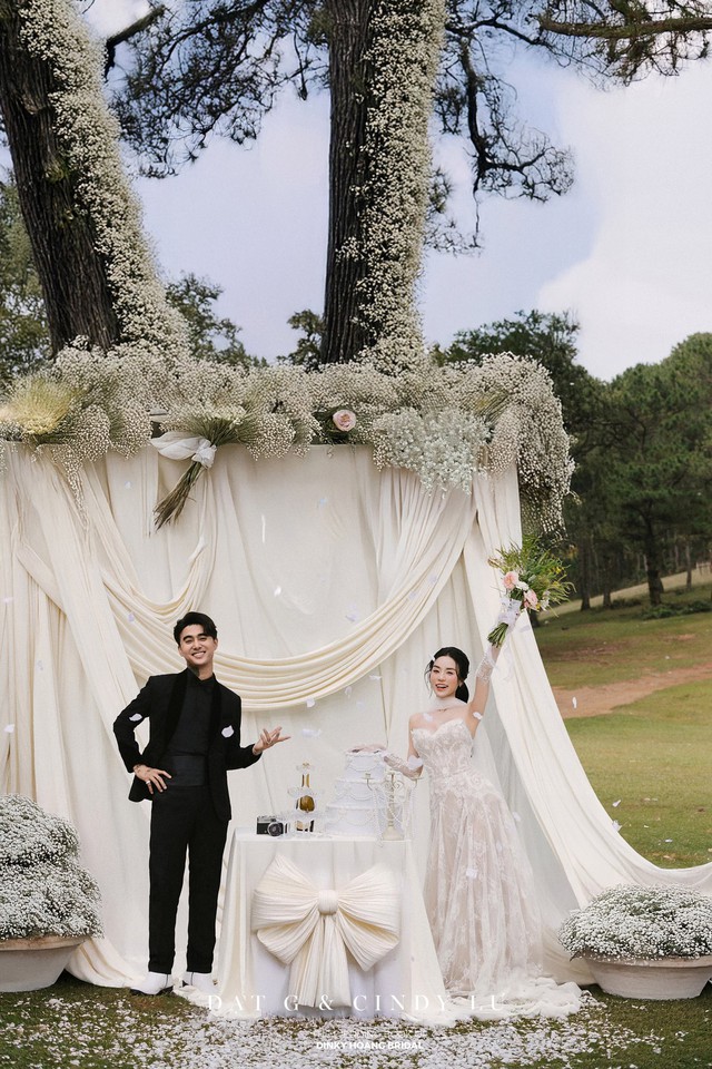 Đạt G và Cindy Lư tung trọn ảnh cưới trước giờ G: Dâu rể đẹp đôi nhưng thái độ 2 "thế lực nhí" mới hot!- Ảnh 5.