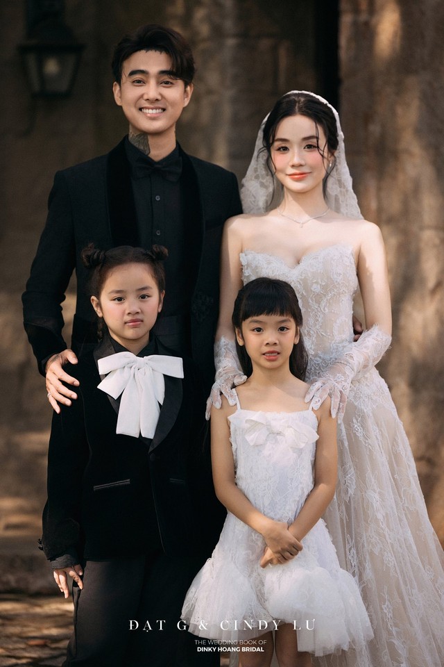 Đạt G và Cindy Lư tung trọn ảnh cưới trước giờ G: Dâu rể đẹp đôi nhưng thái độ 2 "thế lực nhí" mới hot!- Ảnh 9.