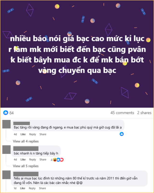 Giá bạc “nóng bỏng tay”, tính bán vàng lấy tiền mua bạc: Dân mạng bất đồng quan điểm!- Ảnh 1.