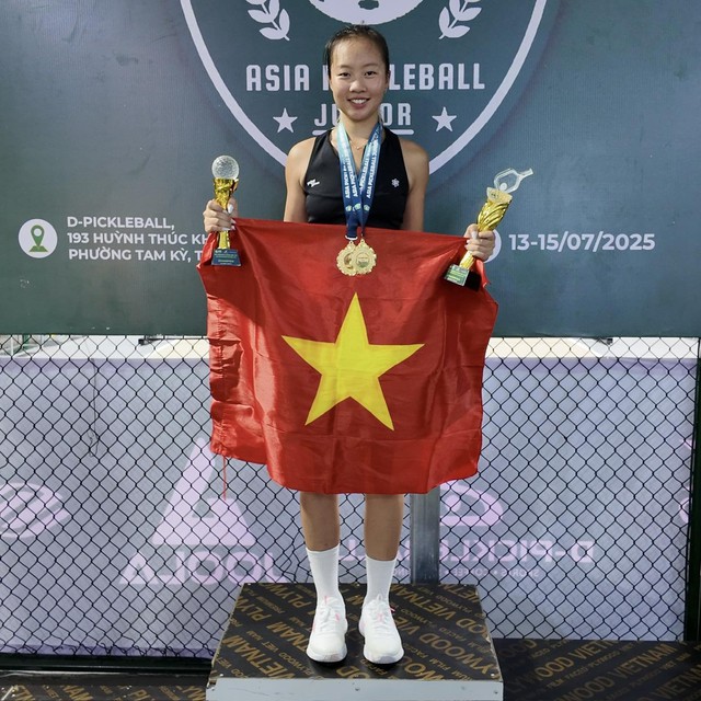 Pickleball Việt Nam "out trình", đại thắng tại giải châu Á: Lê Xuân Đức và Sophia Phương Anh giành cú đúp HCV- Ảnh 4.
