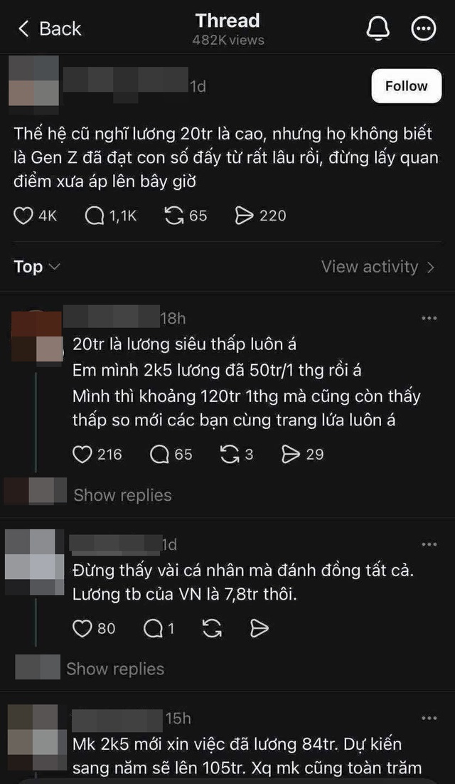 Gen Z nói lương 20 triệu giờ là siêu thấp, "thế hệ trước" cảm thấy bị xúc phạm?- Ảnh 1.