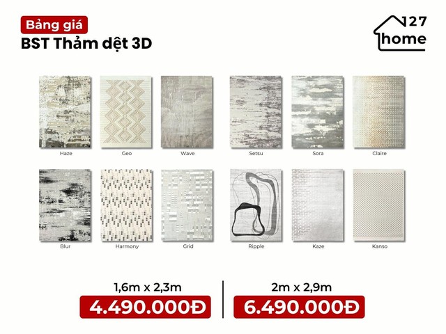 Tìm hiểu các mẫu thảm trải sàn mới nhất tại 127 HOME- Ảnh 2.
