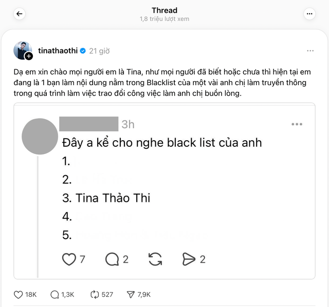 Vụ khui blacklist chấn động giới KOL: Người "bóc" Tina Thảo Thi tung tin nhắn riêng tư- Ảnh 2.