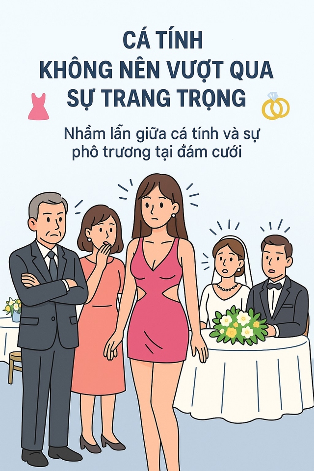Diện đồ không phù hợp đi ăn cưới, cô gái khiến dân mạng ngán ngẩm- Ảnh 1. Diện đồ không phù hợp đi ăn cưới, cô gái khiến dân mạng ngán ngẩm- Ảnh 1.