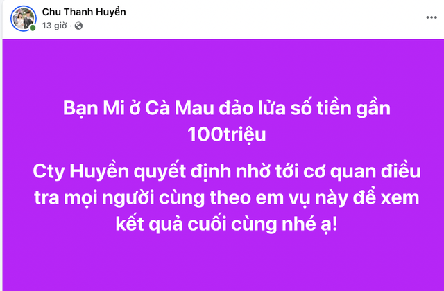 Chu Thanh Huyền - vợ Quang Hải bị lừa gần 100 triệu đồng- Ảnh 2. Chu Thanh Huyền - vợ Quang Hải bị lừa gần 100 triệu đồng- Ảnh 2.