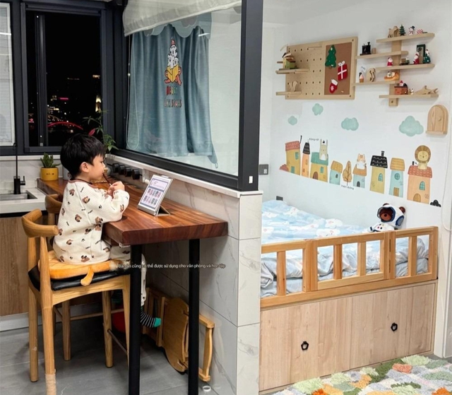 Mẹ liều lĩnh tách đôi bếp làm chỗ ngủ cho con trai 5 tuổi, dân tình lo sốt vó vì một lý do- Ảnh 2.