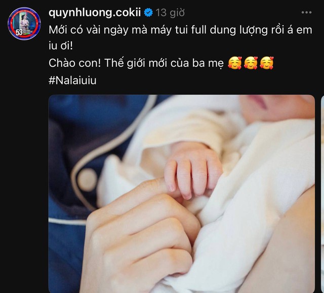 Quỳnh Lương và chồng gia nhập hội nghiện con, mắc 1 tình trạng mà bố mẹ bỉm nào cũng gặp phải- Ảnh 1.