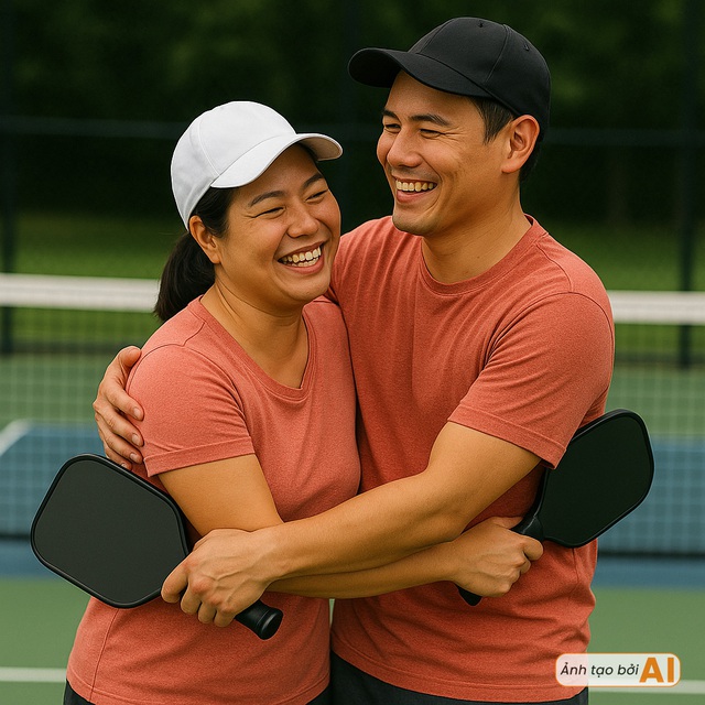 Đi đánh Pickleball, bị chồng smash thẳng vào đầu, những người vợ nên làm gì?- Ảnh 4.