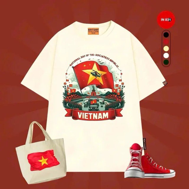 Cờ Tổ quốc, áo in hình sao vàng... "sốt" mọi sàn TMĐT: Chốt đơn là cách nói lời yêu Việt Nam!- Ảnh 10.