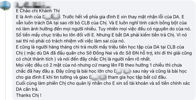Xôn xao chuyện Khánh Thi đòi nợ học trò cũ trên MXH, người bênh kẻ chê- Ảnh 4. Xôn xao chuyện Khánh Thi đòi nợ học trò cũ trên MXH, người bênh kẻ chê- Ảnh 4.