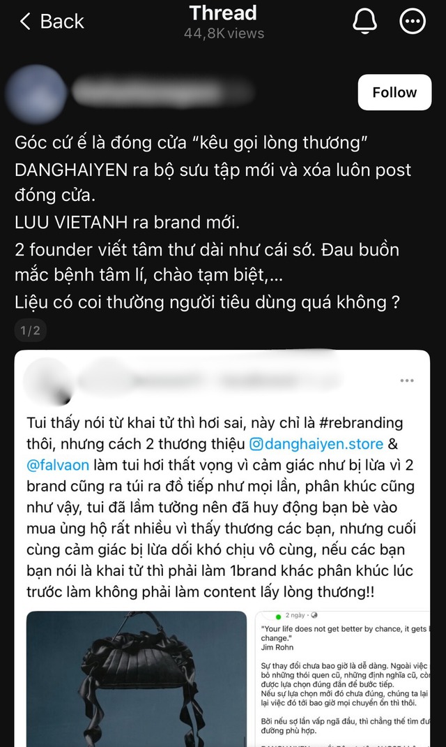 Tâm thư đóng cửa “kêu gọi lòng thương": Toàn cảnh tranh cãi mới của giới local brand Việt- Ảnh 1.
