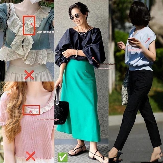 Nói thật đáng sợ hơn cả già đi là ăn mặc bừa bãi: Phụ nữ trung niên thấy 4 kiểu áo này phải né ngay!- Ảnh 2.