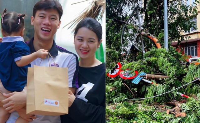 Vợ Quế Ngọc Hải bồng bế 3 con đi tránh bão, tâm sự chạnh lòng: "Những lúc này cần người đàn ông ở nhà thật"!- Ảnh 2.