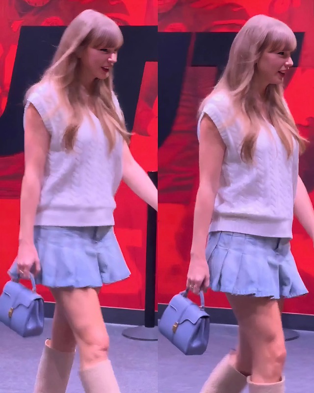 Taylor Swift lộ diện sau ảnh đính hôn: Mặc như nữ sinh, nhẫn khủng xa vạn dặm vẫn bắt sáng- Ảnh 2. Taylor Swift lộ diện sau ảnh đính hôn: Mặc như nữ sinh, nhẫn khủng xa vạn dặm vẫn bắt sáng- Ảnh 2.