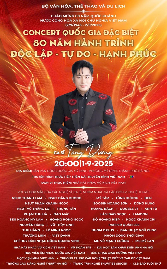 Vbiz có 1 sao nam cực đắt show dịp Đại lễ 2/9:
Được gọi là "máy hát", phủ sóng các chương trình chính luận- Ảnh 5. Vbiz có 1 sao nam cực đắt show dịp Đại lễ 2/9:
Được gọi là "máy hát", phủ sóng các chương trình chính luận- Ảnh 5.