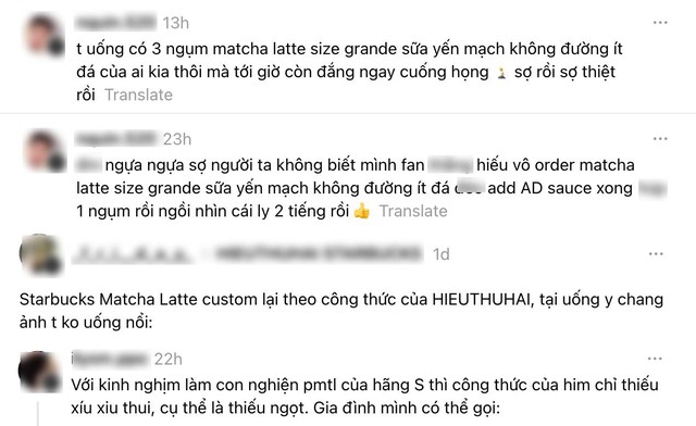 HIEUTHUHAI bỗng tạo trend matcha rần rần MXH: Dân tình thi nhau thử nhưng sao lại "uống không nổi" thế này?- Ảnh 4. HIEUTHUHAI bỗng tạo trend matcha rần rần MXH: Dân tình thi nhau thử nhưng sao lại "uống không nổi" thế này?- Ảnh 4.