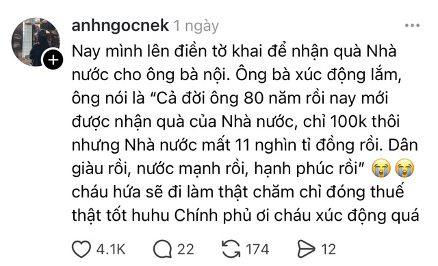Quá dễ thương cách tiêu 100K quà Tết Độc lập nhận từ Nhà nước- Ảnh 10.