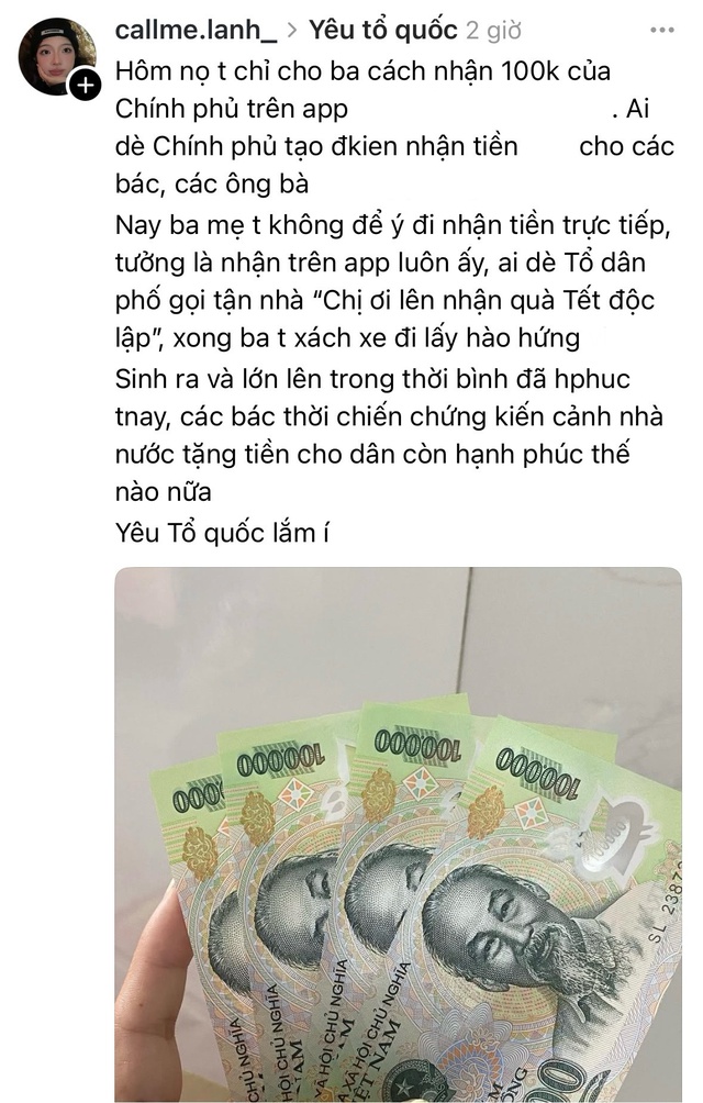 Quá dễ thương cách tiêu 100K quà Tết Độc lập nhận từ Nhà nước- Ảnh 11.