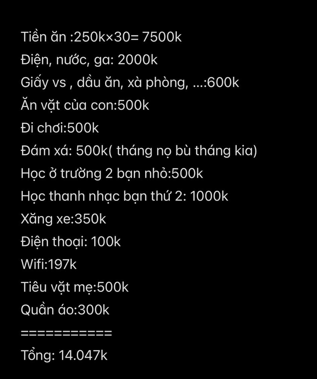 Bảng chi tiêu không ai chê nổi của cô vợ ở Hải Phòng- Ảnh 1.