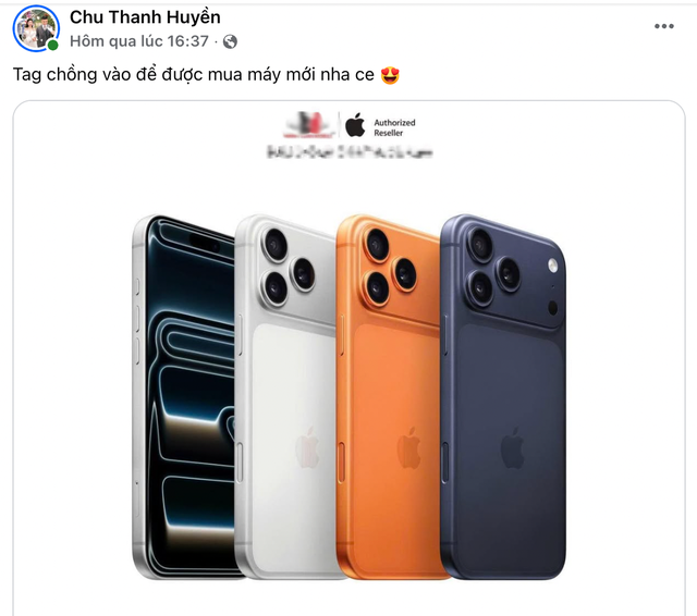 Nghe Chu Thanh Huyền "nịnh" Quang Hải mua tặng iPhone 17, netizen tấm tắc: Vợ nói ngọt quá, bảo sao thích gì chồng cũng cho!- Ảnh 2.