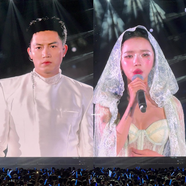 Cặp Anh Trai - Em Xinh không thèm giấu giếm, biến concert thành lễ đường mà sao cả cõi mạng “suy”?- Ảnh 1.