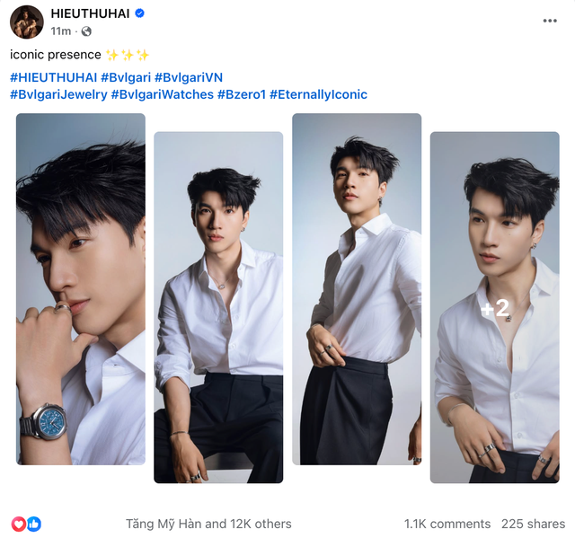 HIEUTHUHAI "nổ job" với BVLGARI: Mặc sơ mi trắng, đeo trang sức hơn 700 triệu lên người- Ảnh 1.