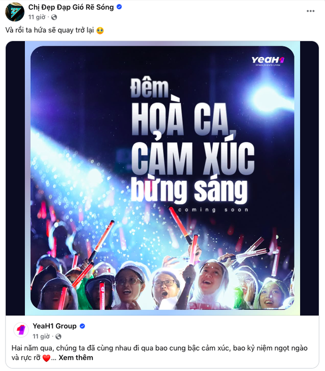 Em Xinh Say Hi mang concert ra Mỹ Đình, NSX Chị Đẹp liền có động thái “hơn thua”?- Ảnh 2.