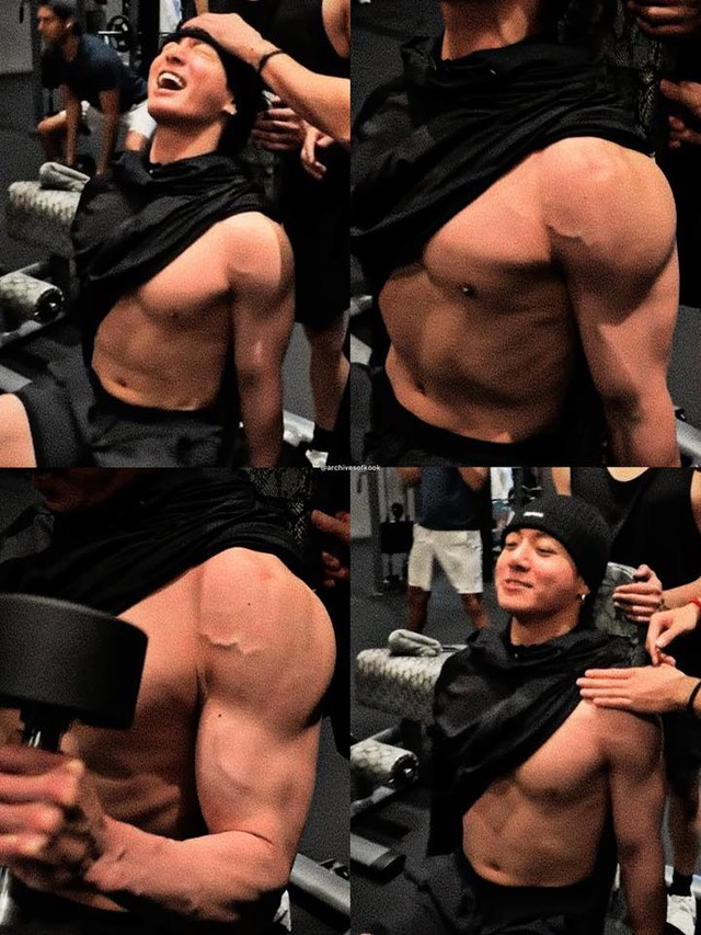Jungkook (BTS) khoe cơ bắp cuồn cuồn trong phòng gym, body cực phẩm hậu xuất ngũ hút cả triệu view- Ảnh 1.