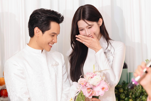 Á hậu Việt lộ dấu hiệu mang thai sau lễ dạm ngõ với bạn trai doanh nhân?- Ảnh 3.