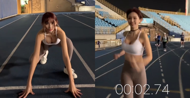 Hot girl gây sốt mạng xã hội, thể hiện khả năng chạy 100m đầy ấn tượng- Ảnh 1.