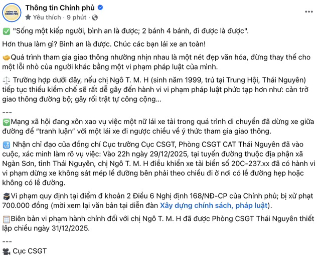 Nữ TikToker lái container, chặn đầu xe khác vì nghi bị trêu ghẹo: Công an vào cuộc, hé lộ mức hình phạt- Ảnh 2.