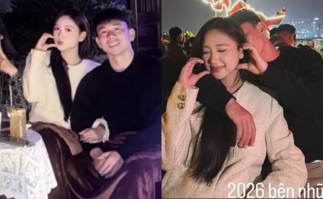 5 năm mới công khai "danh phận", Hoa khôi Hà thành tung ảnh hẹn hò tuyển thủ Việt Nam đêm Giao thừa gây chú ý- Ảnh 1.