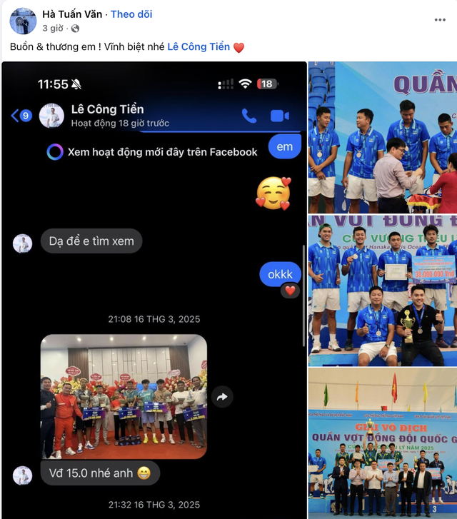 VĐV quần vợt - pickleball Lê Công Tiễn đột ngột qua đời, Lý Hoàng Nam cùng dàn sao thể thao bày tỏ tiếc thương- Ảnh 7.