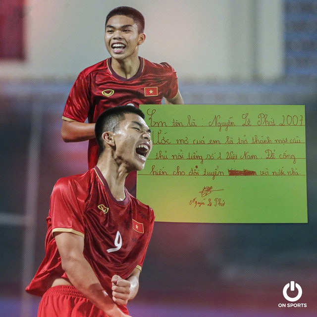 Viral mảnh giấy "em út" U23 Việt Nam viết thời thơ ấu, cả triệu người xúc động vì ước mơ của ngôi sao đang lên- Ảnh 3.