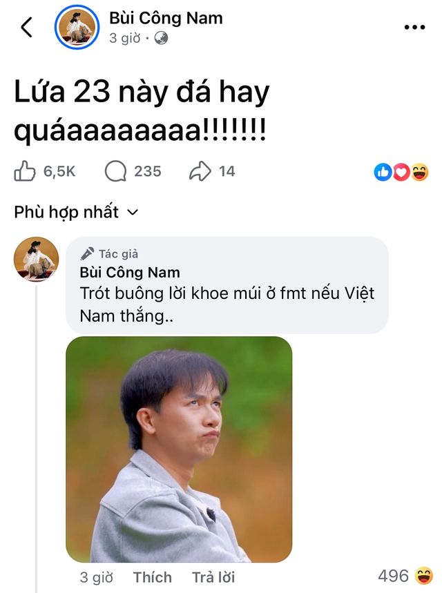 Trấn Thành, Hoà Minzy và dàn sao Việt vỡ oà trước chiến thắng của U23 Việt Nam - Ảnh 5. Trấn Thành, Hoà Minzy và dàn sao Việt vỡ oà trước chiến thắng của U23 Việt Nam - Ảnh 5.