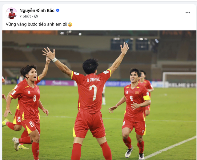 Bài đăng đầu tiên của Đình Bắc sau chiến thắng- Ảnh 1.
