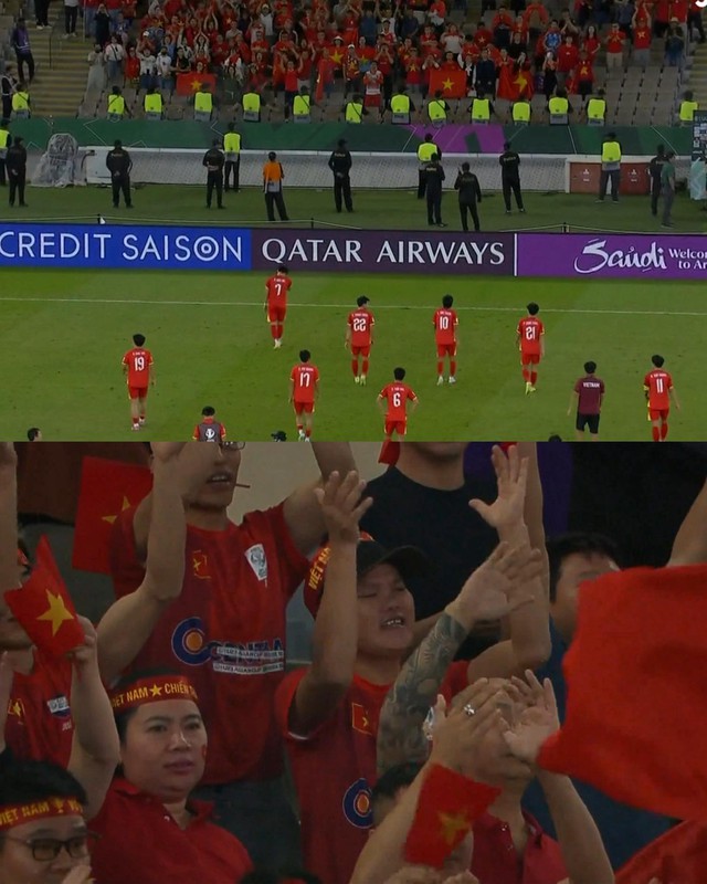Ấm lòng khoảnh khắc CĐV nán lại khán đài, vỗ tay động viên U23 Việt Nam vừa thua trận cay đắng- Ảnh 1.