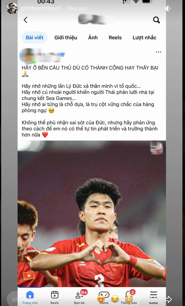 Hotgirl bắn súng Phí Thanh Thảo bênh vực Lý Đức giữa bão chỉ trích vì chiếc thẻ đỏ trận U23 Việt Nam thua đau- Ảnh 2.