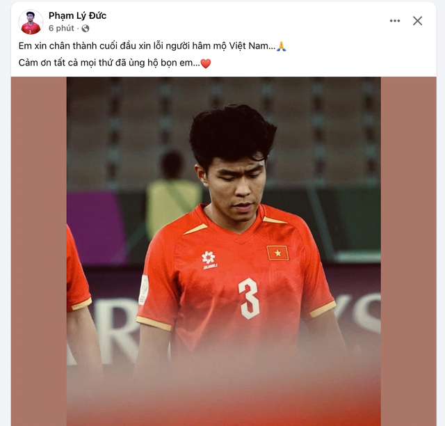 U23 Việt Nam đồng loạt xin lỗi: Cùng nhau chiến thắng, cùng nhau thất bại- Ảnh 2.