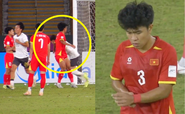 Cận cảnh pha đánh nguội của Lý Đức khiến anh phải nhận thẻ đỏ, U23 Việt Nam mất người, cầu thủ trẻ nhìn mà tránh!- Ảnh 1.