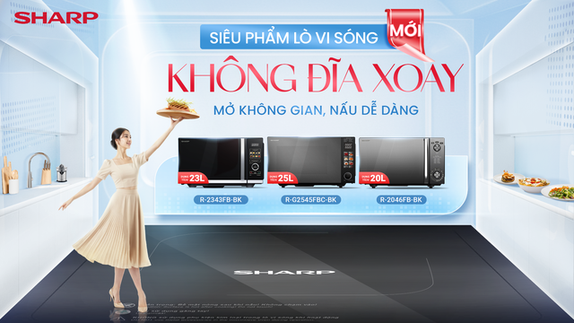 Sharp ra mắt lò vi sóng không đĩa xoay mới: Mở không gian nấu dễ dàng- Ảnh 1. Sharp ra mắt lò vi sóng không đĩa xoay mới: Mở không gian nấu dễ dàng- Ảnh 1.