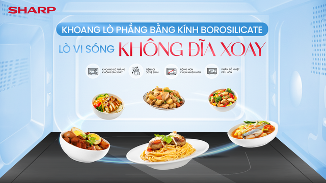 Sharp ra mắt lò vi sóng không đĩa xoay mới: Mở không gian nấu dễ dàng- Ảnh 2. Sharp ra mắt lò vi sóng không đĩa xoay mới: Mở không gian nấu dễ dàng- Ảnh 2.