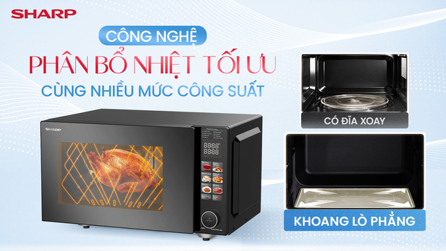 Sharp ra mắt lò vi sóng không đĩa xoay mới: Mở không gian nấu dễ dàng- Ảnh 3. Sharp ra mắt lò vi sóng không đĩa xoay mới: Mở không gian nấu dễ dàng- Ảnh 3.