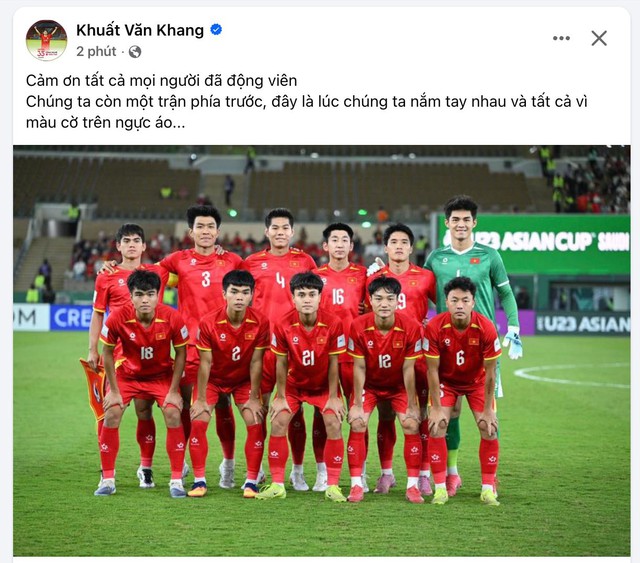 Khuất Văn Khang quyết cùng U23 Việt Nam thắng Hàn Quốc: "Chúng ta vì màu cờ sắc áo"- Ảnh 1.